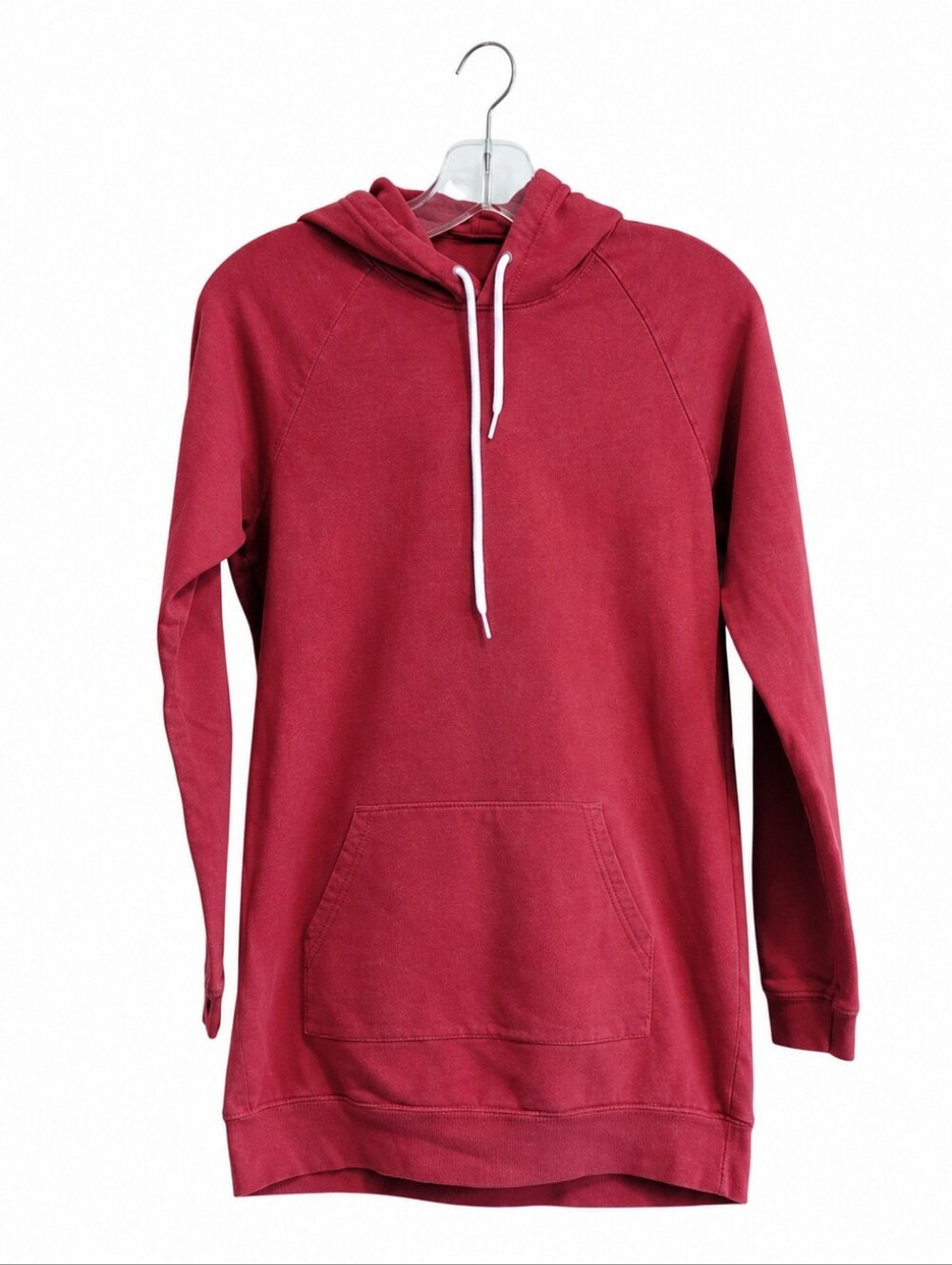 American Apparel Fleece Hoodie Women’s Medium Burgundy Pullover Long Sleeve